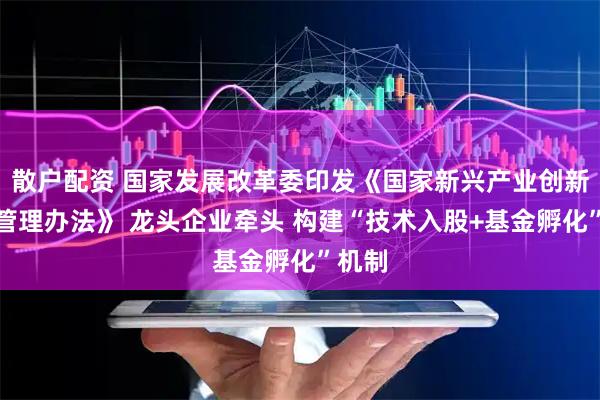 散户配资 国家发展改革委印发《国家新兴产业创新中心管理办法》 龙头企业牵头 构建“技术入股+基金孵化”机制