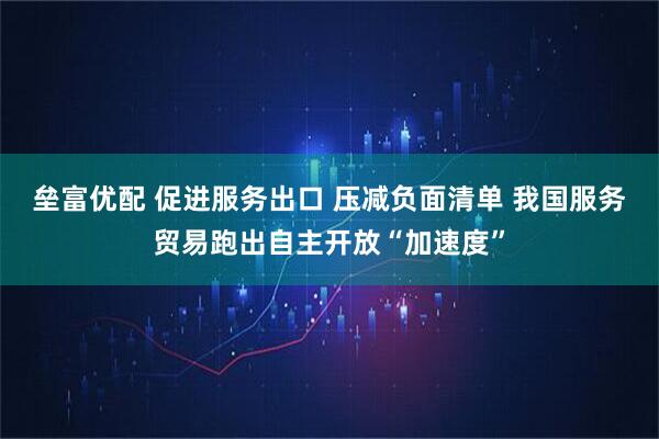 垒富优配 促进服务出口 压减负面清单 我国服务贸易跑出自主开放“加速度”